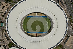 Drone view of Maracana stadium in Rio de Janeiro Brazil