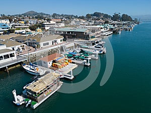 Drone view of Morro Bay waterfront