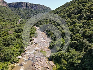 Drone view at Oribi gorge near Port Shepstone in South Africa