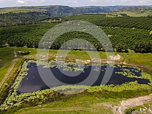 Drone view at Oribi gorge near Port Shepstone in South Africa