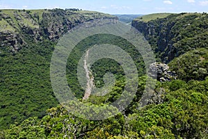 Drone view at Oribi gorge near Port Shepstone in South Africa