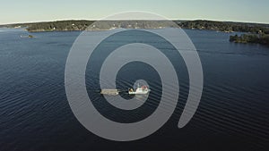 Drone view over Vaxholm, Stockholm archipelago