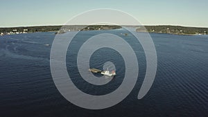 Drone view over Vaxholm, Stockholm archipelago