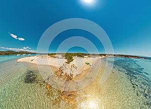 Drone view of Piana island in Corsica