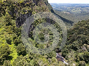 Drone view of the Pinnacle Rock at Graskop in South Africa