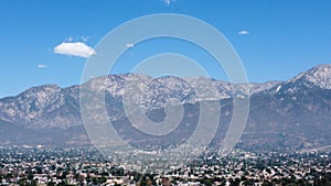 Drone view of Rancho Cucamonga in California photo