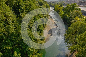 Drone view of the Serio river photo