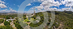 Drone view at Taalmonumet near Paarl in South Africa