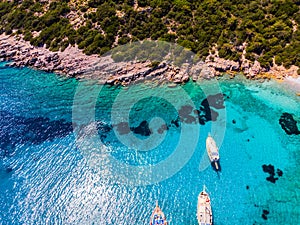 Drone view to the Aegean sea