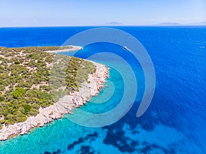 Drone view to the Aegean sea