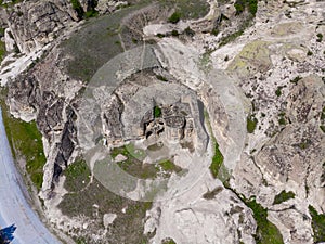 Drone view to the church in phrygian valley