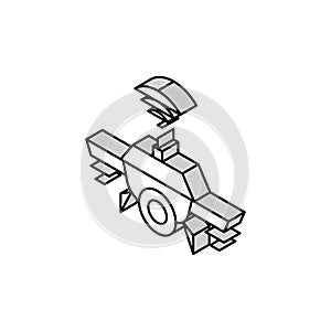drone with wifi and camera isometric icon vector illustration