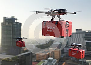 Drones deliver the COVID-19 vaccine into the city