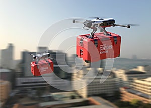 Drones deliver the COVID-19 vaccine into the city