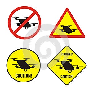 Drones prohibition signs