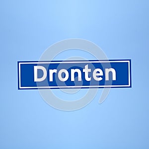 Dronten place name sign in the Netherlands photo