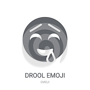 Drool emoji icon. Trendy Drool emoji logo concept on white background from Emoji collection