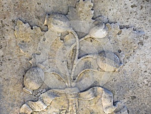 Drooping Poppy Buds Headstone