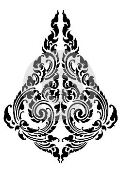 Drop black pattern tattoo design