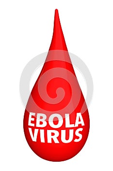 A Drop of Blood with the Ebola Sign