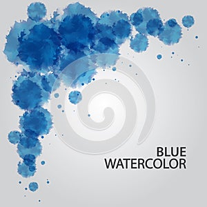 Drop of Blue Watercolor Vector