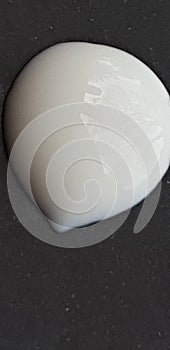 Drop of coffeecream macro