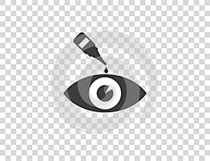 Drop, eye drops, medicine icon. Vector illustration, flat