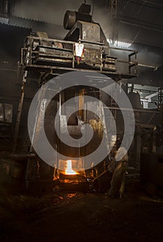 Drop forged hammer in forging process