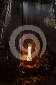 Drop forged hammer in forging process