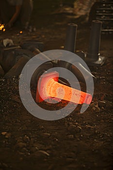 Drop forged hammer in forging process