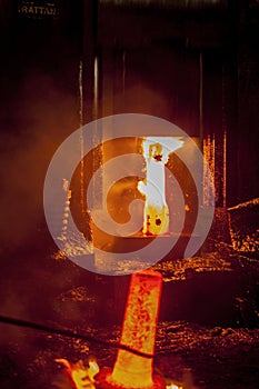 Drop forged hammer in forging process