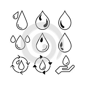 Drop icon or logo isolated sign symbol vector illustration