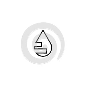 Drop logo vector icon
