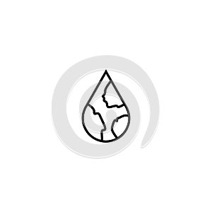 Drop logo vector icon