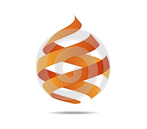 A drop made of three ribbons