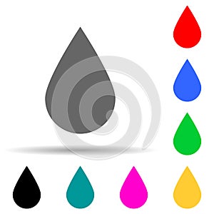 a drop multi color style icon. Simple thin line, outline vector of web icons for ui and ux, website or mobile application