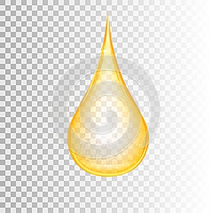 A drop of oil isolated on a transparent background