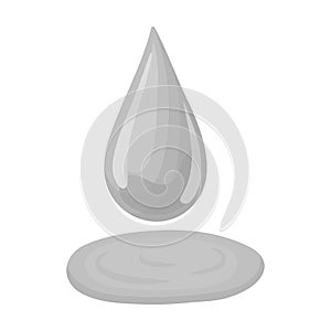 A drop of olive oil.Olives single icon in monochrome style vector symbol stock illustration web.