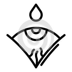 Drop over the eye icon, outline style