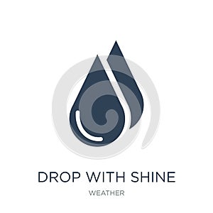 drop with shine icon in trendy design style. drop with shine icon isolated on white background. drop with shine vector icon simple