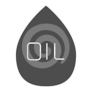 Drop solid icon. Chemical fuel droplet, oil and gas logo. Fuel industry vector design concept, glyph style pictogram on