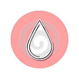 a drop sticker icon. Simple thin line, outline vector of web icons for ui and ux, website or mobile application