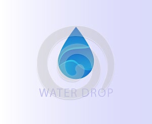 Drop symbol. Design element. Vector logo, icon