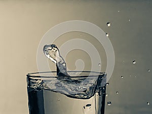 Drop Of water in blue background