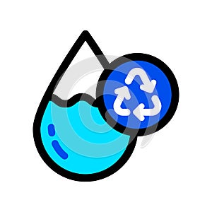 Drop water color icon