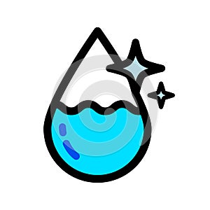 Drop water color icon