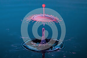 Drop in the water colours life blue