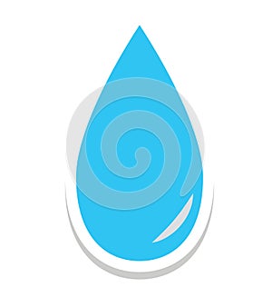 Drop, Water Drop Color Isolated Vector Icon