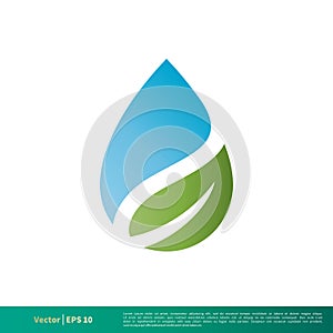 Drop Water Ornamental Icon Vector Logo Template Illustration Design. Vector EPS 10