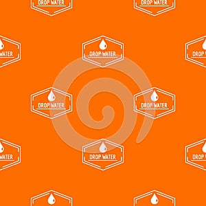Drop water pattern vector orange